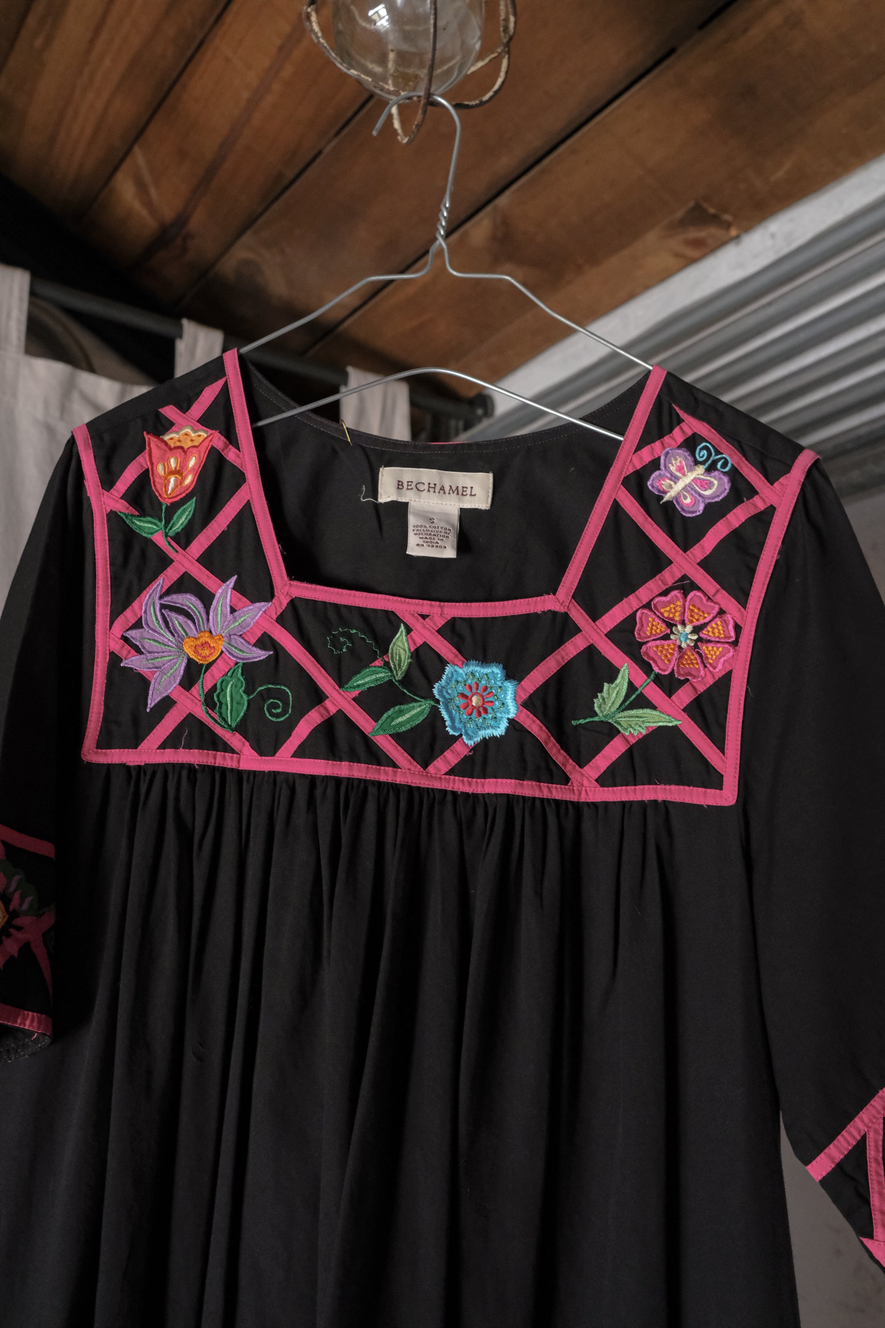 Vintage Folk Art Applique Dress / 古著民族貼布刺繡洋裝