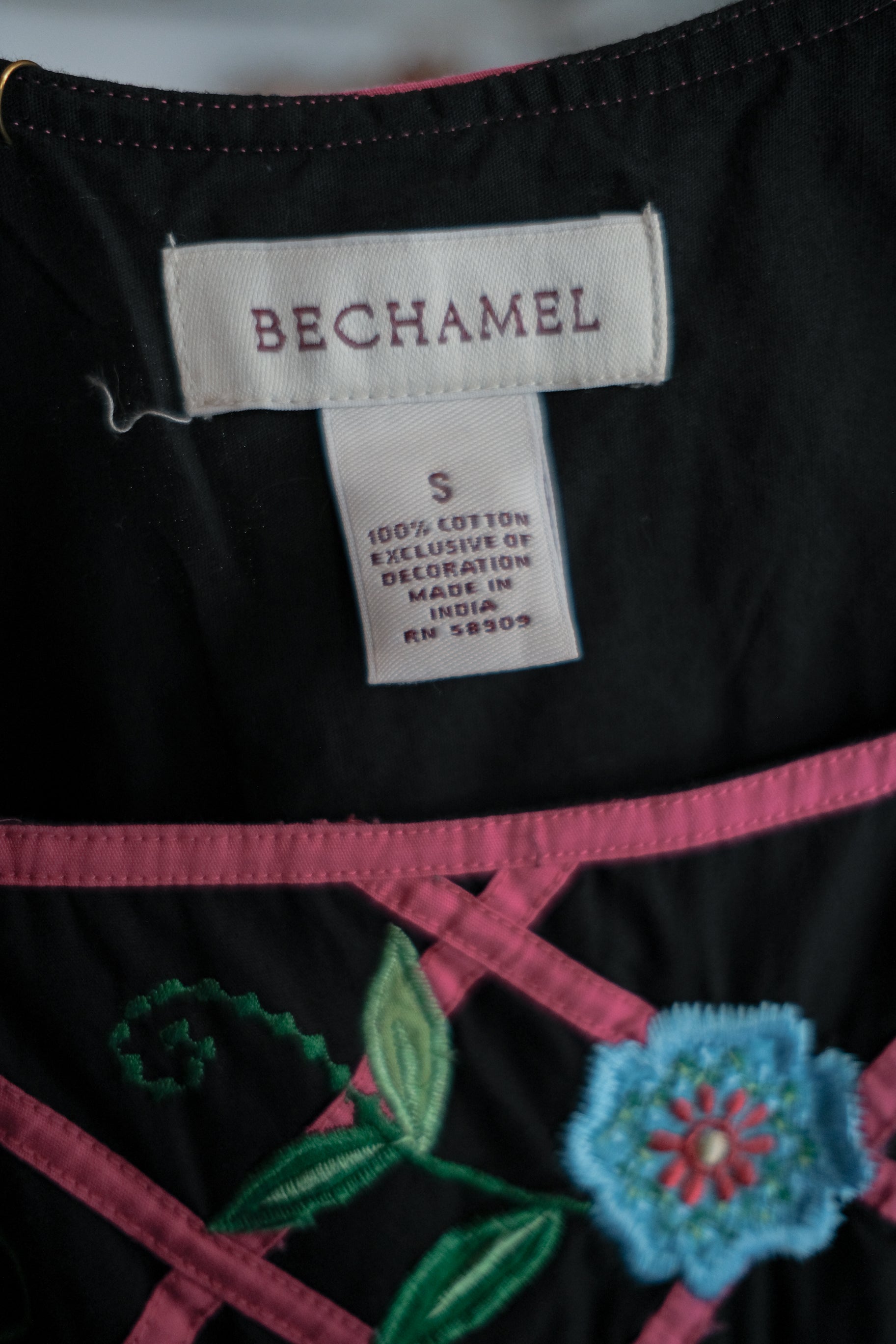 Vintage Folk Art Applique Dress / 古著民族貼布刺繡洋裝