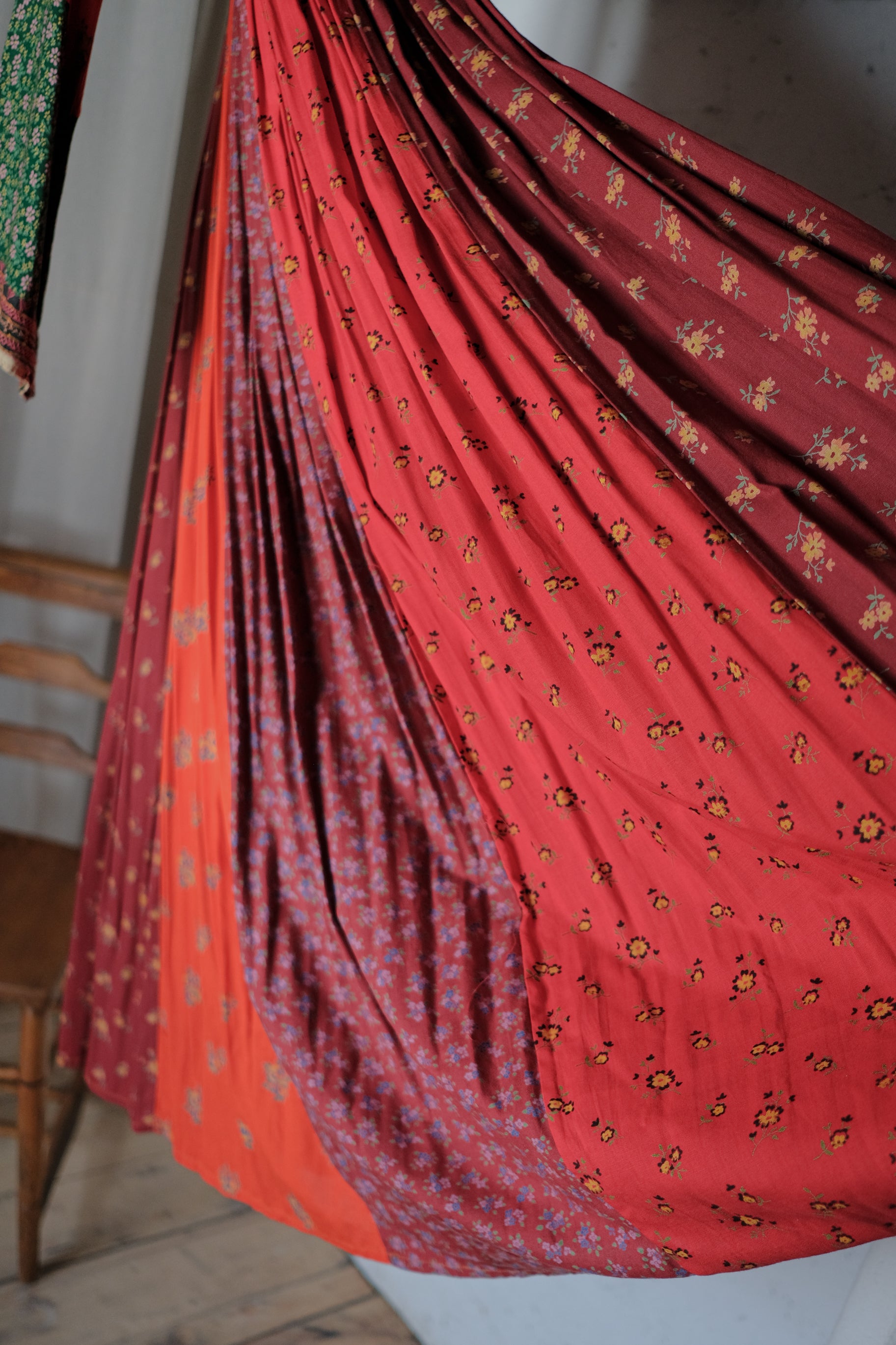 1970‘s Afghani Kuchi Style Hand-Embroidered Patchwork Dress / 阿富汗古著手工刺繡拼布洋裝
