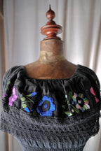 1970's Mexican Shoulder Off Embroidered Dress / 墨西哥古著露肩刺繡洋裝