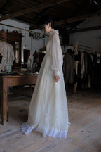 1960-1980's Lace Cloud Gauze Gown / 古董蕾絲雲紗婚裙