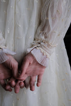 1960-1980's Lace Cloud Gauze Gown / 古董蕾絲雲紗婚裙