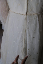 1960-1980's Lace Cloud Gauze Gown / 古董蕾絲雲紗婚裙