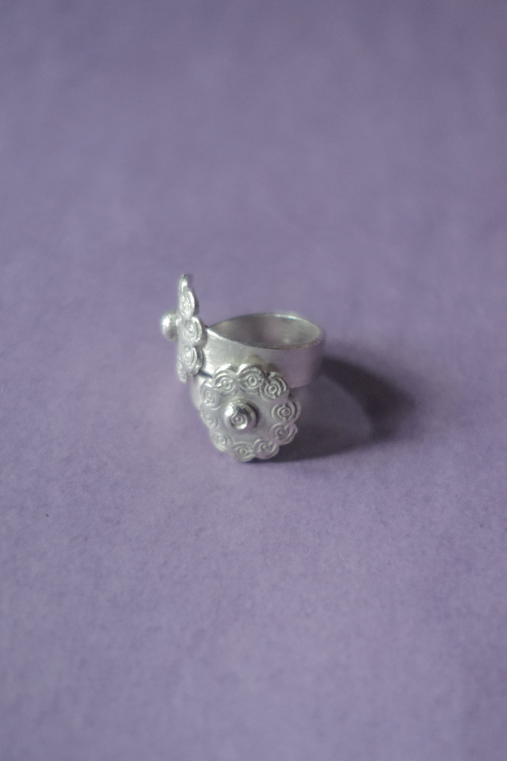 Ethnic Handcrafted Silver Ring _ BO XL