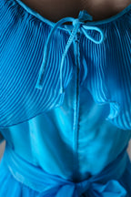 1970's Europe Ruffled Maxi Dress / 海洋女神波浪洋裝