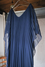 Vintage Pleated Kaftan Dress / 古著百折長袍洋裝