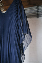Vintage Pleated Kaftan Dress / 古著百折長袍洋裝