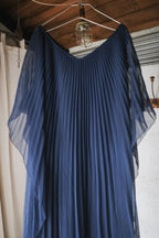 Vintage Pleated Kaftan Dress / 古著百折長袍洋裝