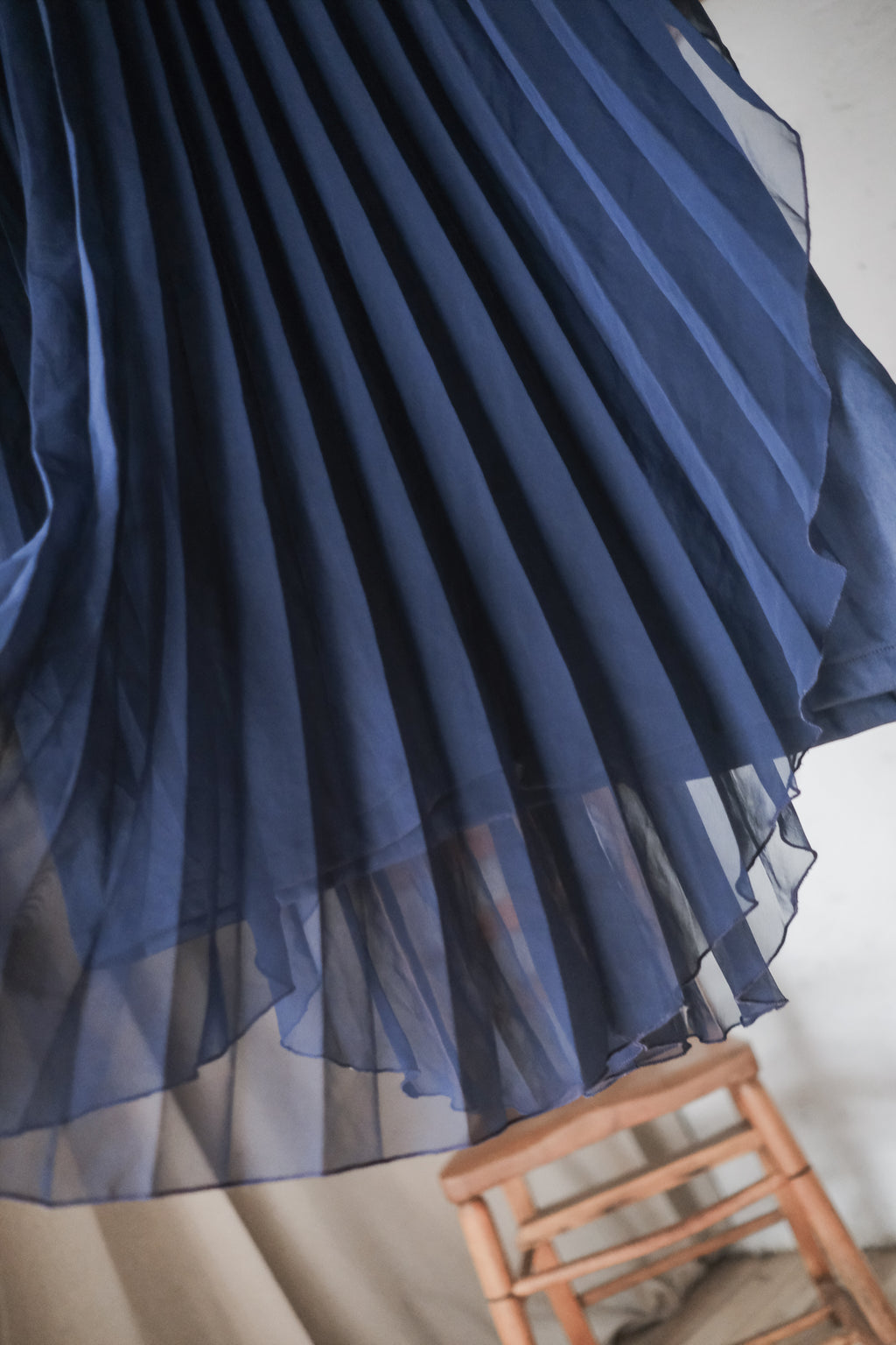 Vintage Pleated Kaftan Dress / 古著百折長袍洋裝