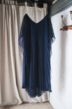 Vintage Pleated Kaftan Dress / 古著百折長袍洋裝
