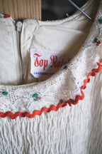 Vintage Mexican Oaxana Embroidered Dress