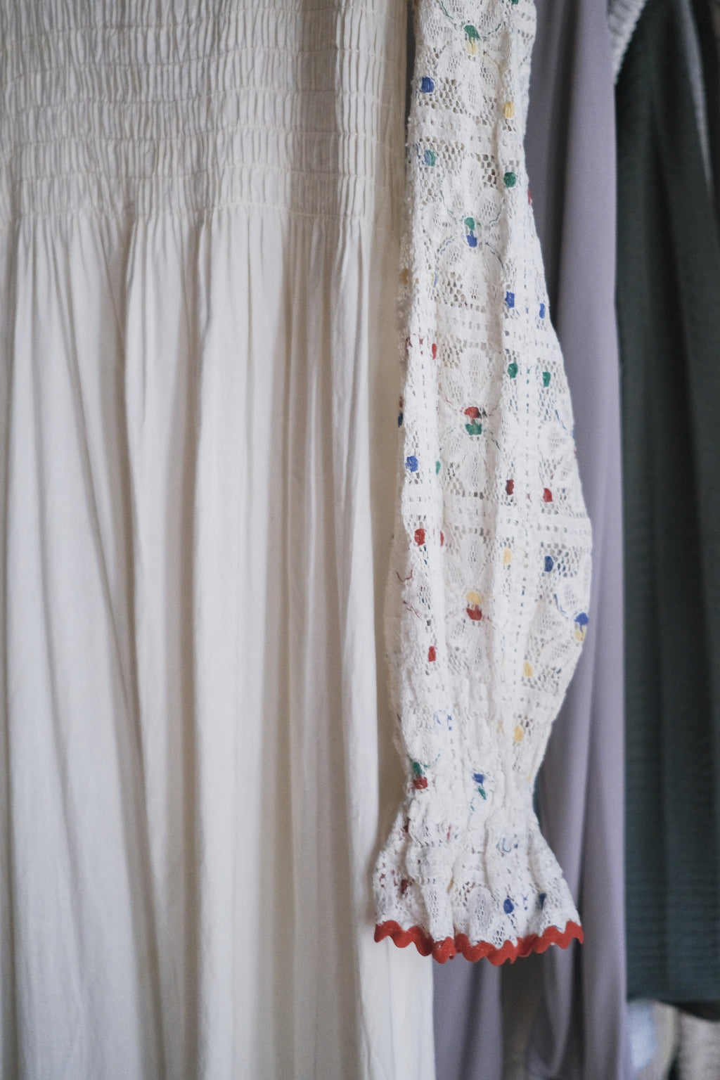 Vintage Mexican Oaxana Embroidered Dress