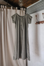 "Rework" Europe Vintage Cotton Linen Night Dress Over Dyed