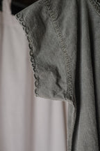 "Rework" Europe Vintage Cotton Linen Night Dress Over Dyed
