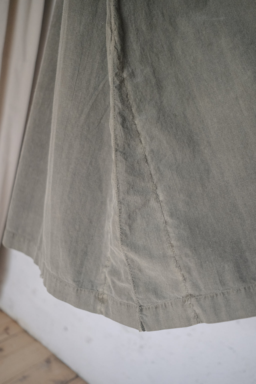 "Rework" Europe Vintage Cotton Linen Night Dress Over Dyed