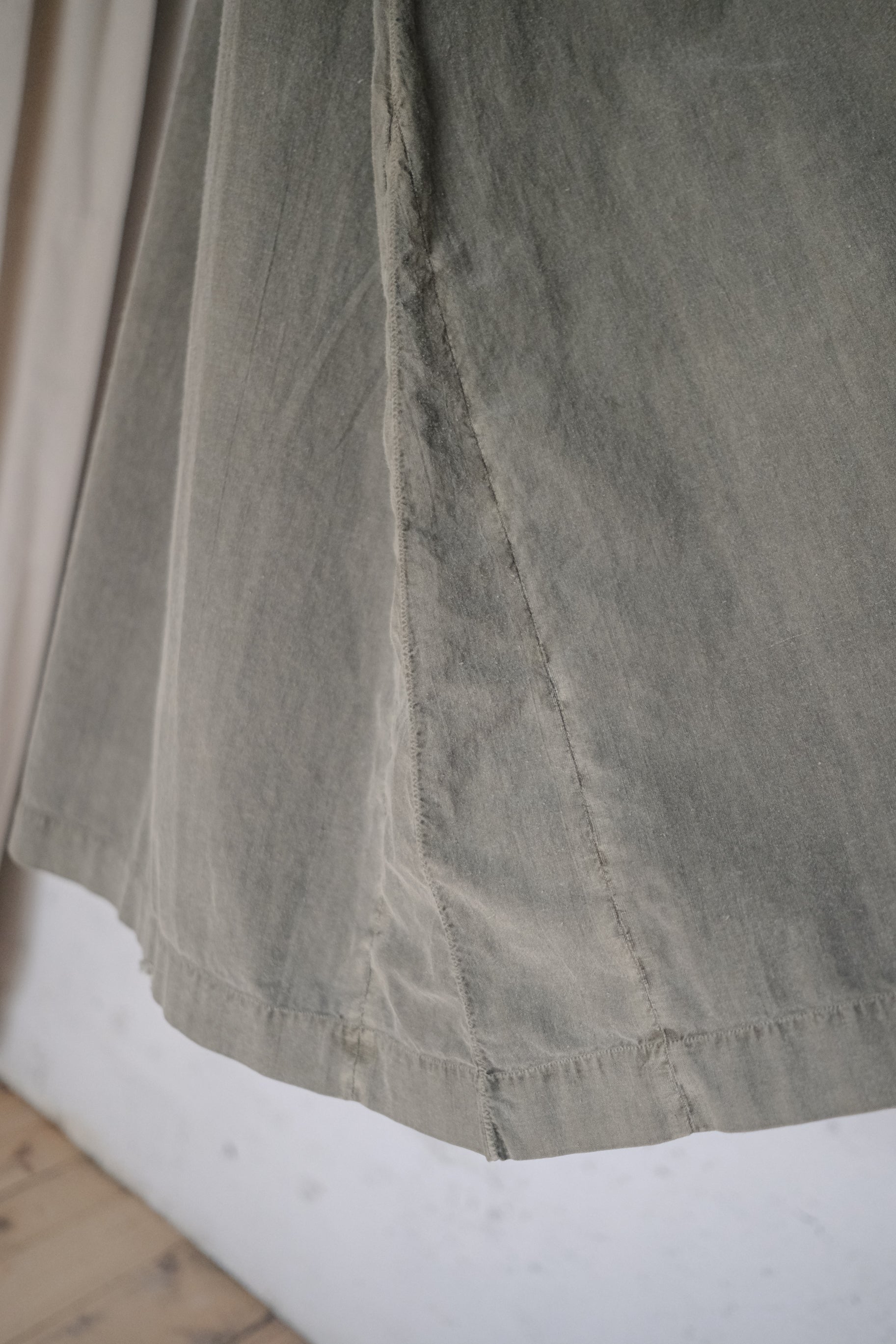 "Rework" Europe Vintage Cotton Linen Night Dress Over Dyed