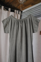 "Rework" Europe Vintage Cotton Linen Night Dress Over Dyed