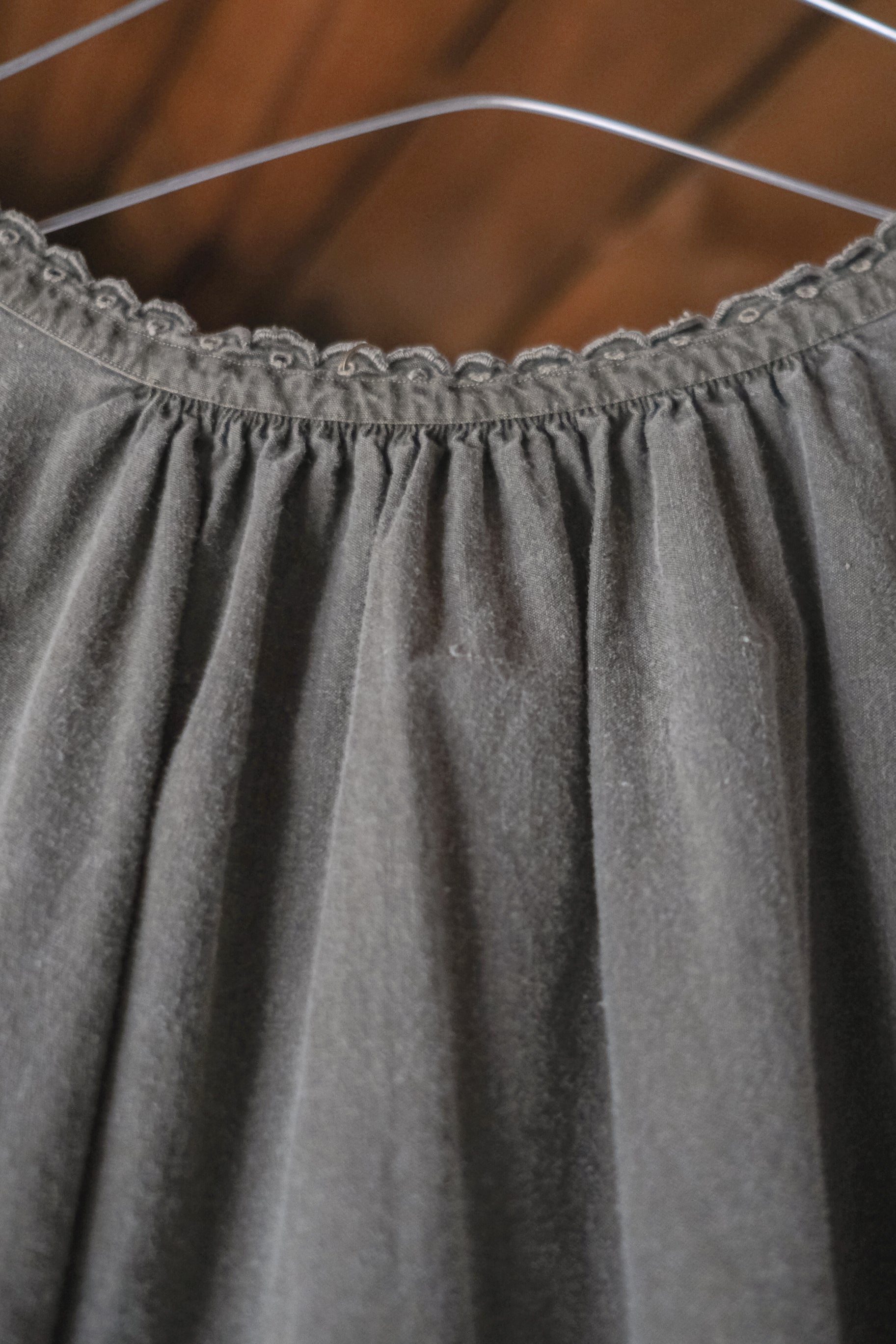 "Rework" Europe Vintage Cotton Linen Night Dress Over Dyed