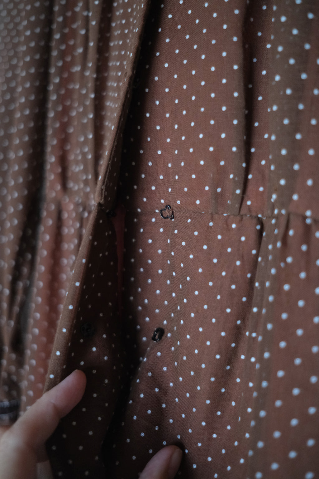 Vintage Cinnamon Mocha Prairie Dress
