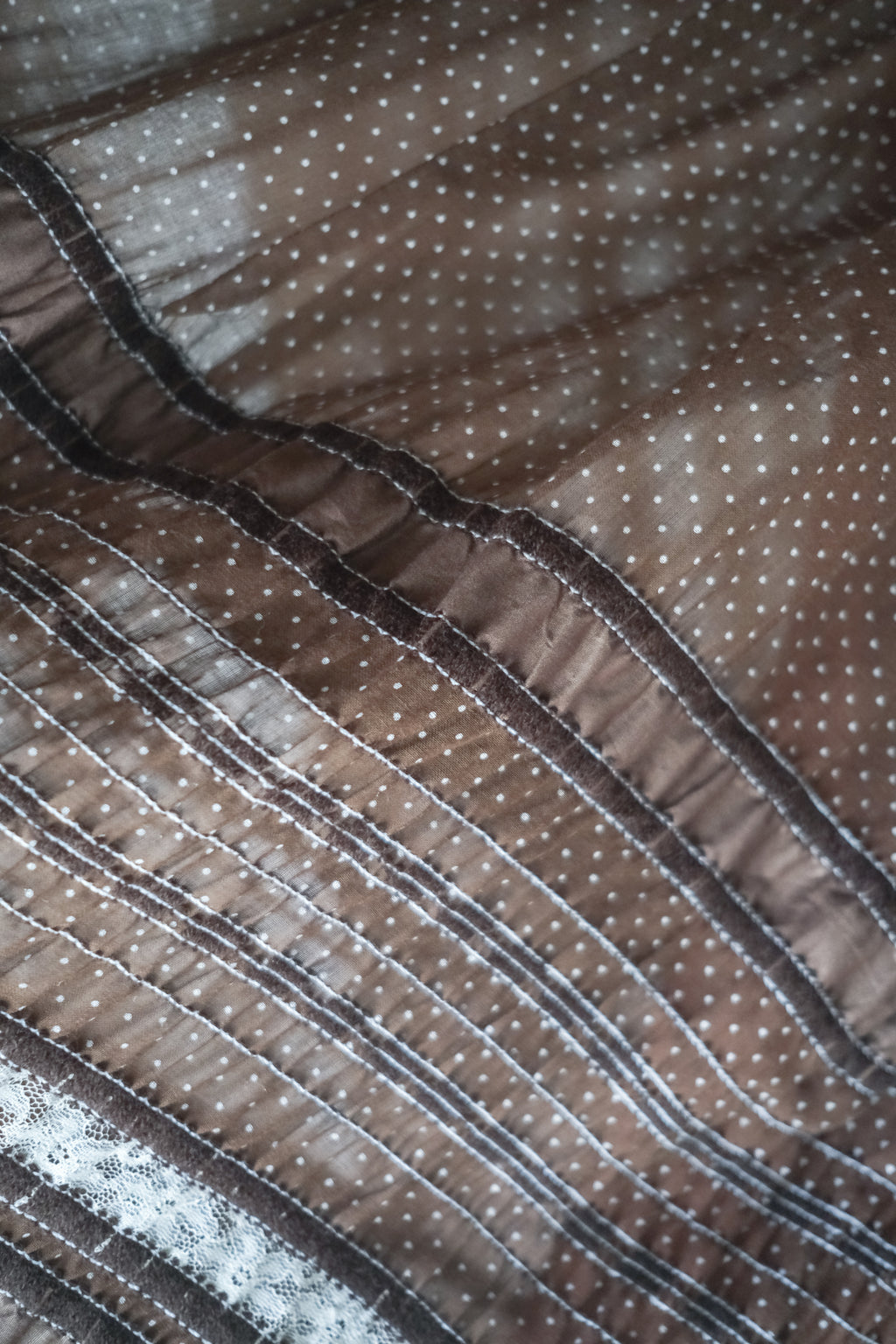 Vintage Cinnamon Mocha Prairie Dress
