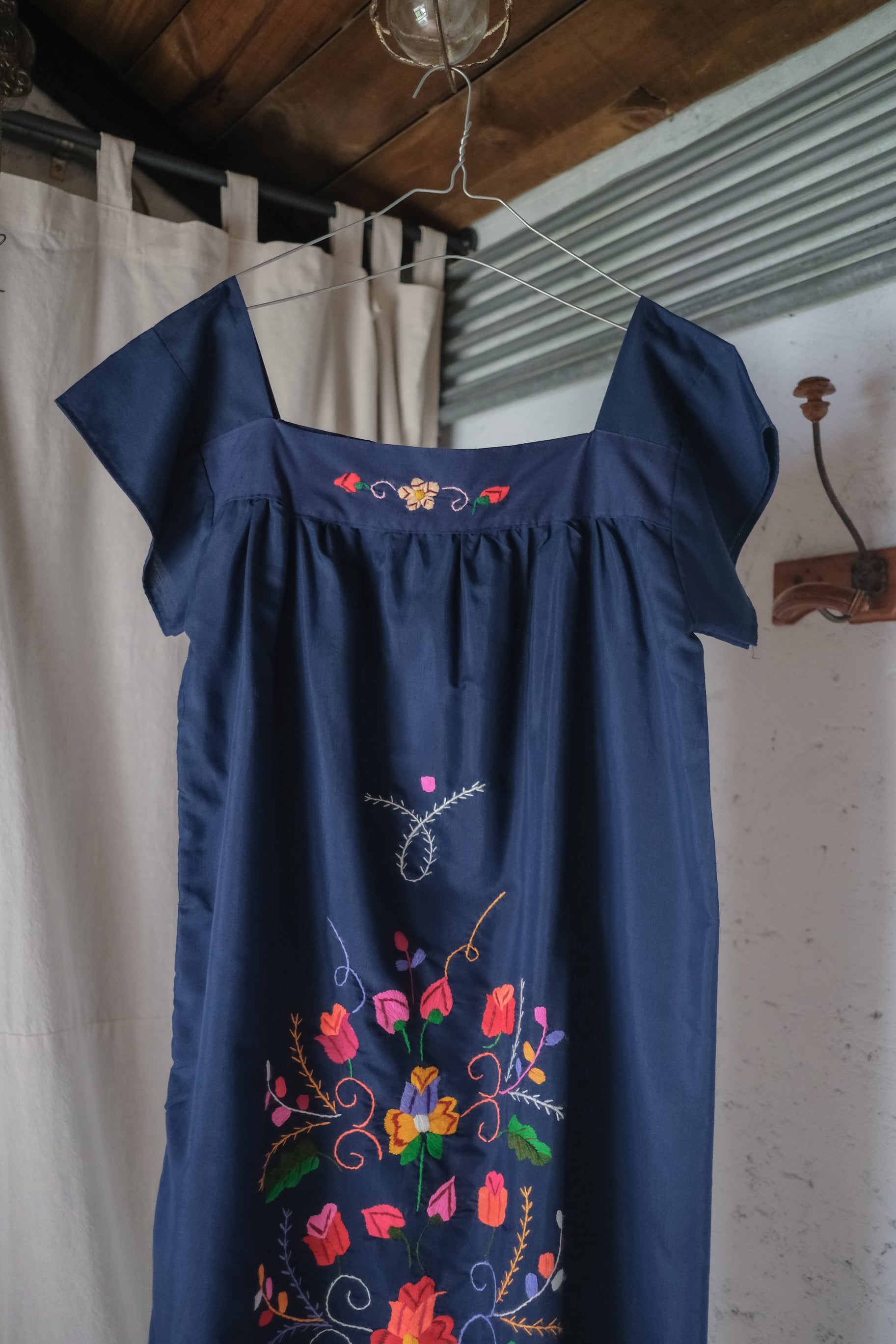 Vintage Mexican Oaxana Embroidered Dress