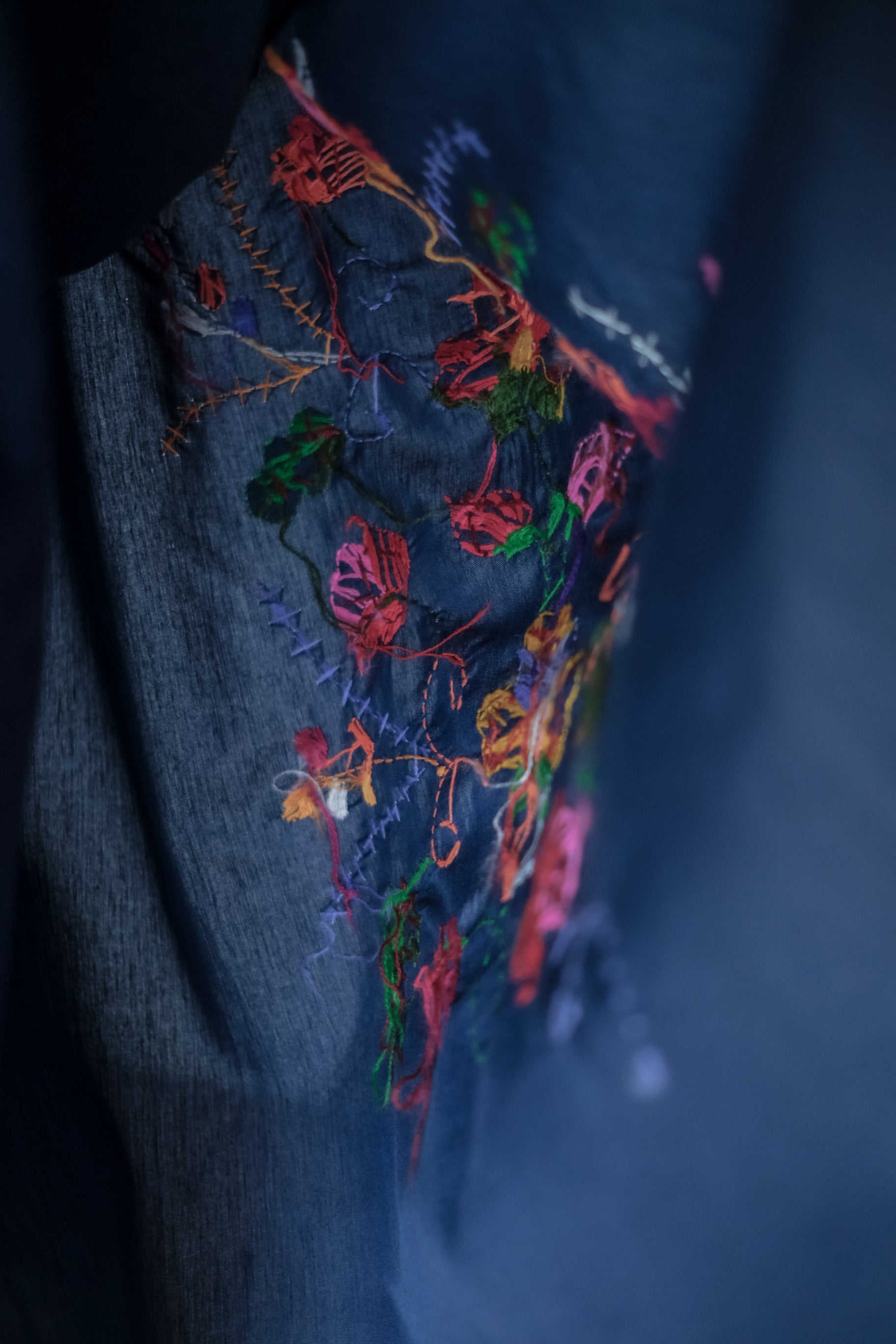 Vintage Mexican Oaxana Embroidered Dress