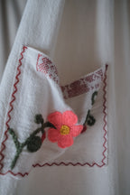 Vintage Guatemalan Embroidered Butterfly & Floral Dress