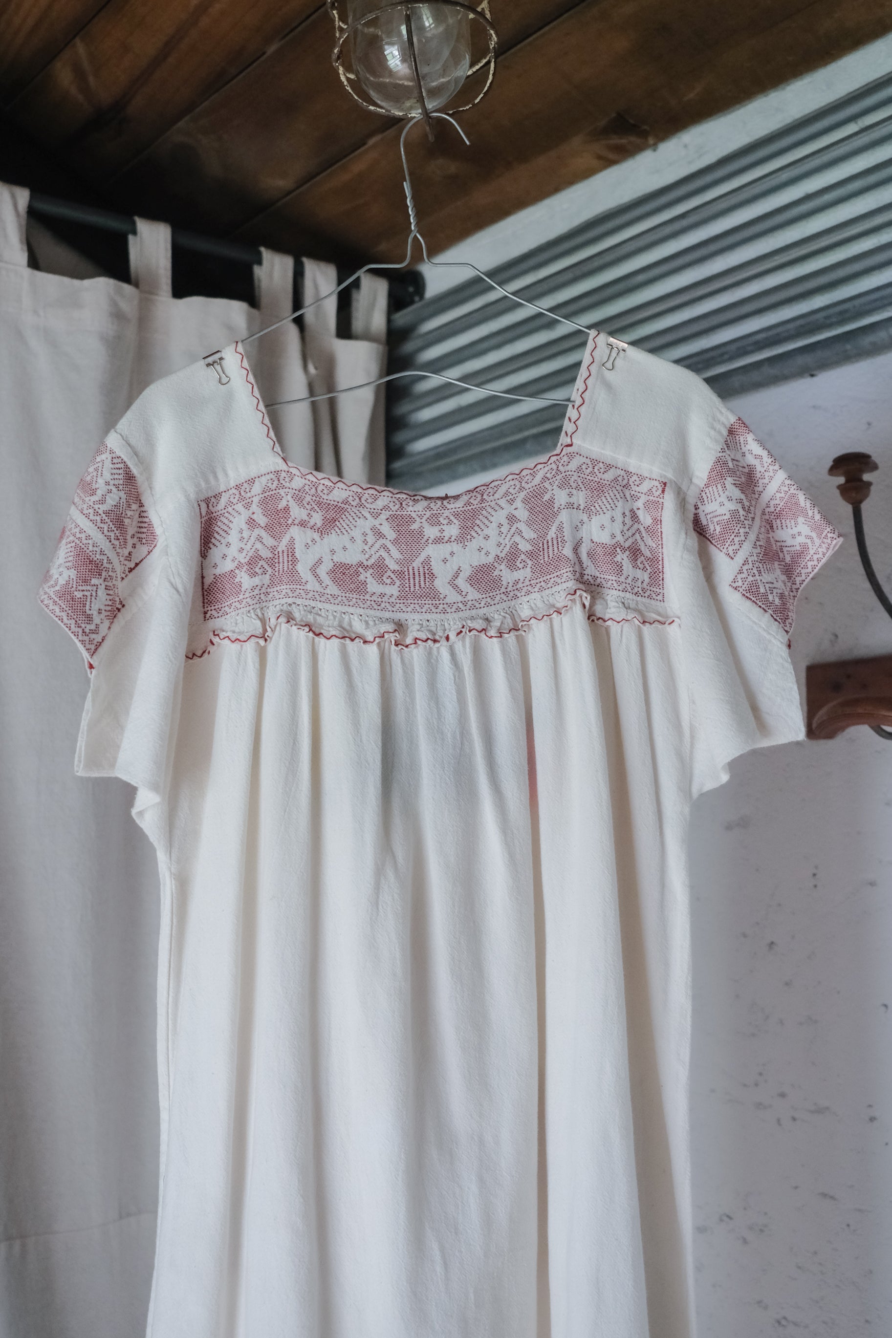 Vintage Mexican Oaxana Embroidered Dress