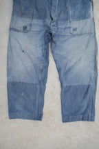 1950's French Vintage Work Trousers Faded & Patched / 法國工作褲