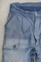 1950's French Vintage Work Trousers Faded & Patched / 法國工作褲