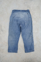 1950's French Vintage Work Trousers Faded & Patched / 法國工作褲