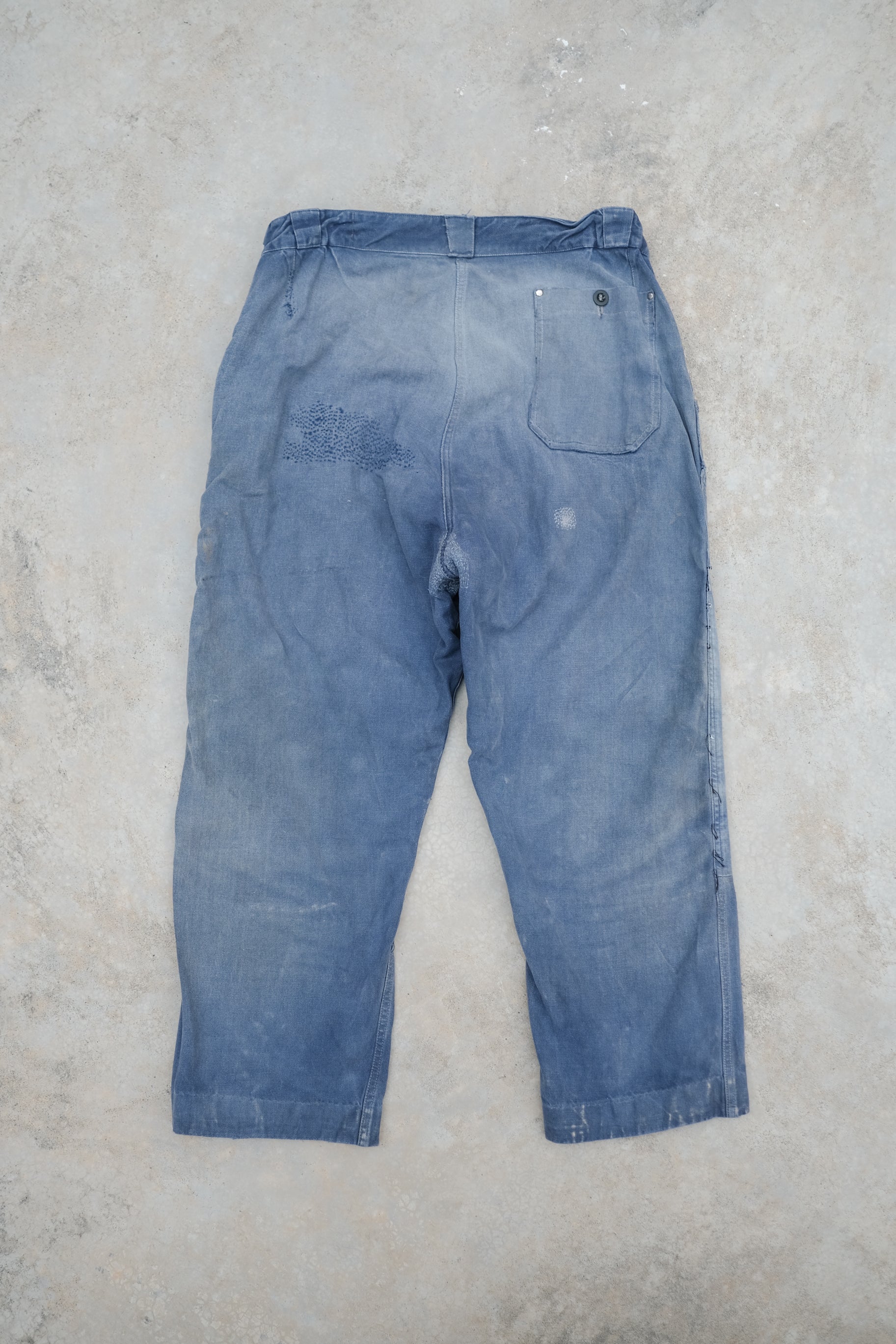 1950's French Vintage Work Trousers Faded & Patched / 法國工作褲