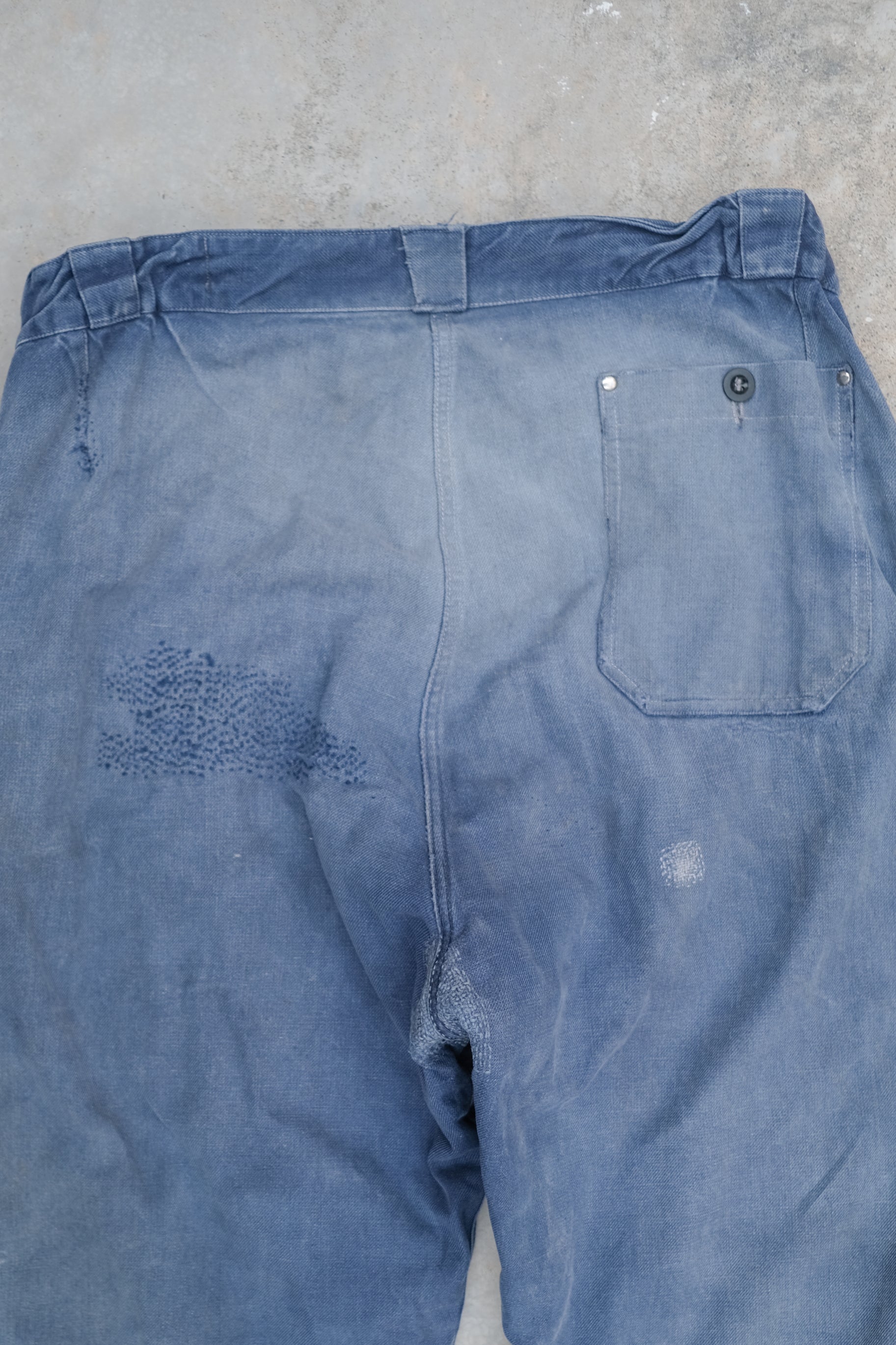 1950's French Vintage Work Trousers Faded & Patched / 法國工作褲