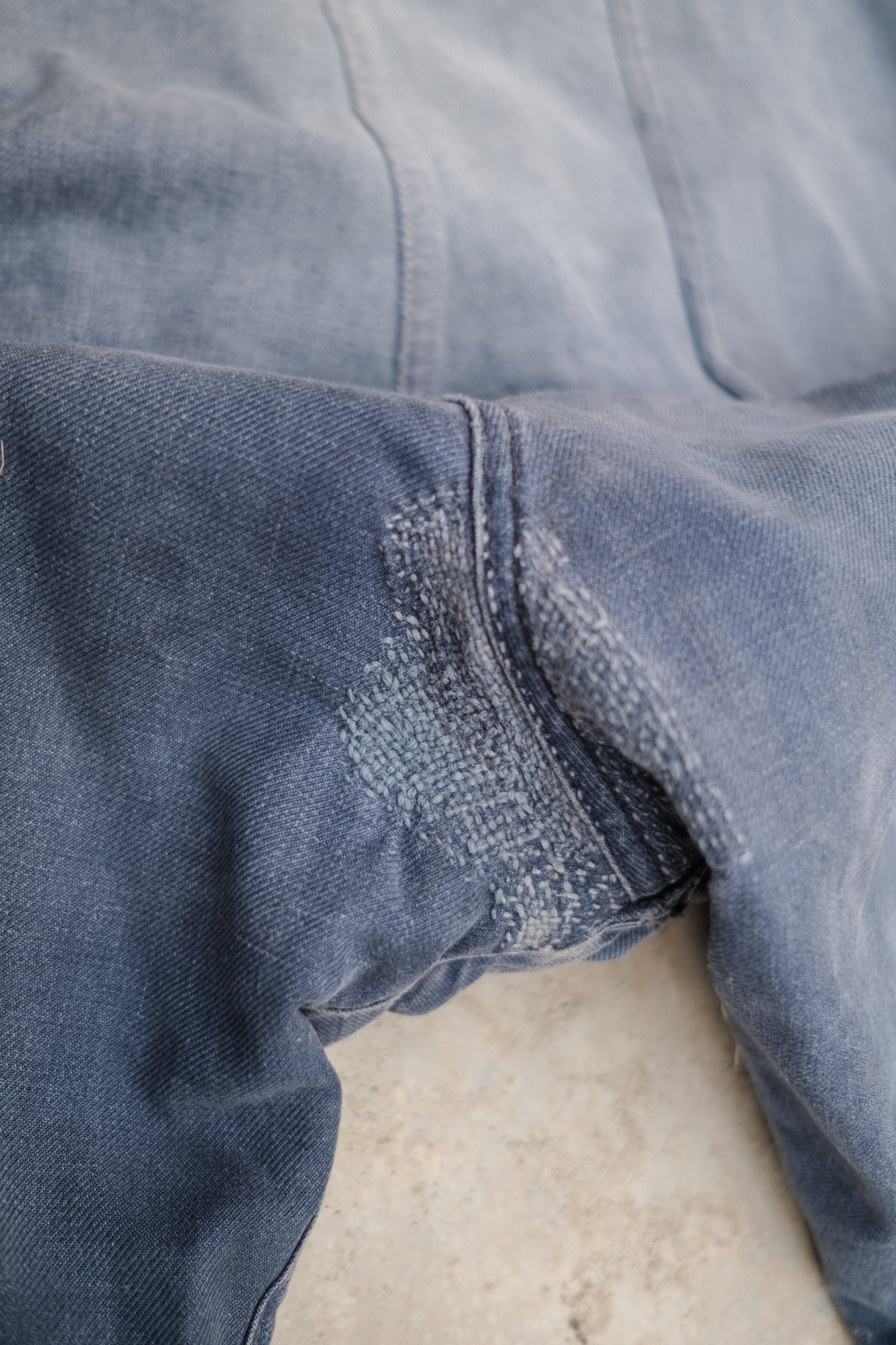 1950's French Vintage Work Trousers Faded & Patched / 法國工作褲