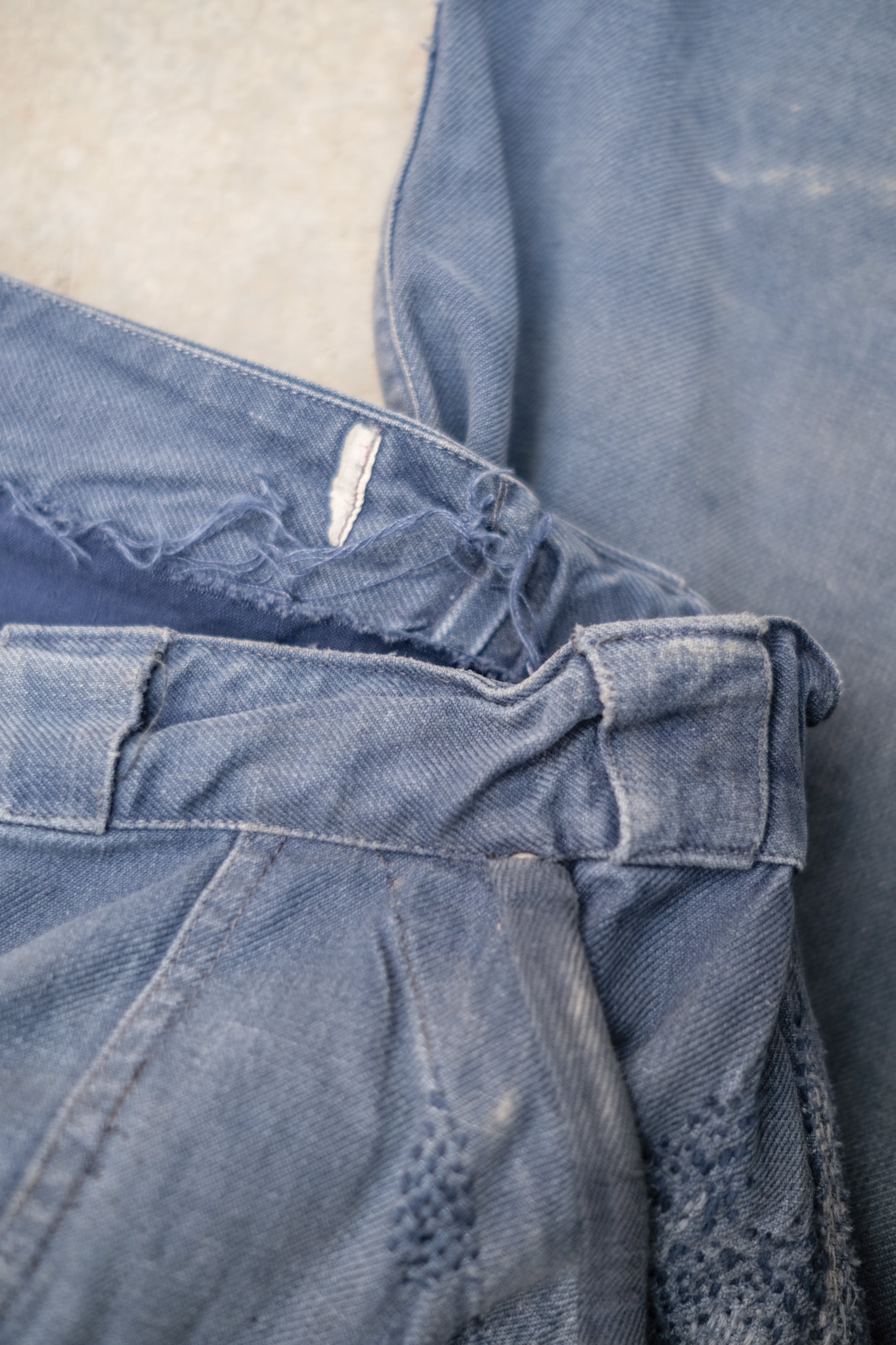 1950's French Vintage Work Trousers Faded & Patched / 法國工作褲