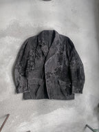 1950's French Coutil Farmer Coat w/ Botanical Overdyed / 植物後染法國農夫外套