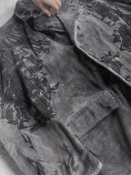 1950's French Coutil Farmer Coat w/ Botanical Overdyed / 植物後染法國農夫外套