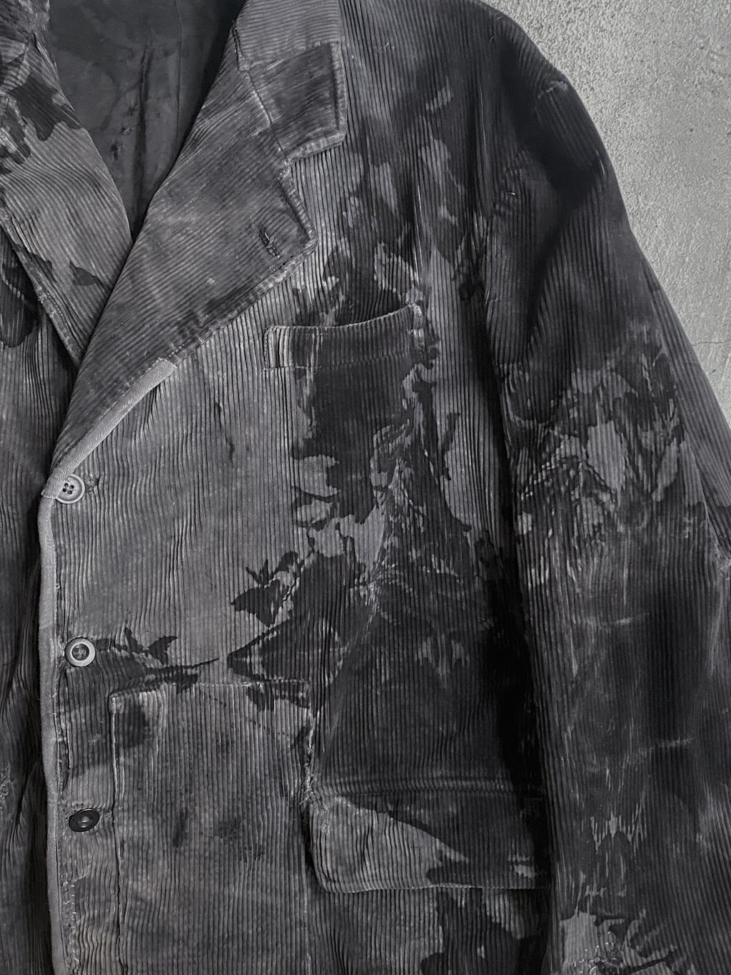 1950's French Coutil Farmer Coat w/ Botanical Overdyed / 植物後染法國農夫外套