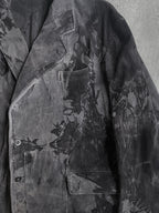 1950's French Coutil Farmer Coat w/ Botanical Overdyed / 植物後染法國農夫外套