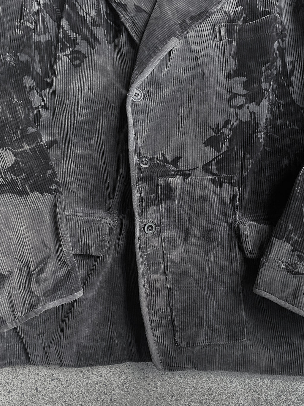 1950's French Coutil Farmer Coat w/ Botanical Overdyed / 植物後染法國農夫外套