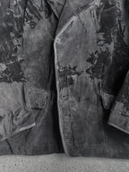 1950's French Coutil Farmer Coat w/ Botanical Overdyed / 植物後染法國農夫外套