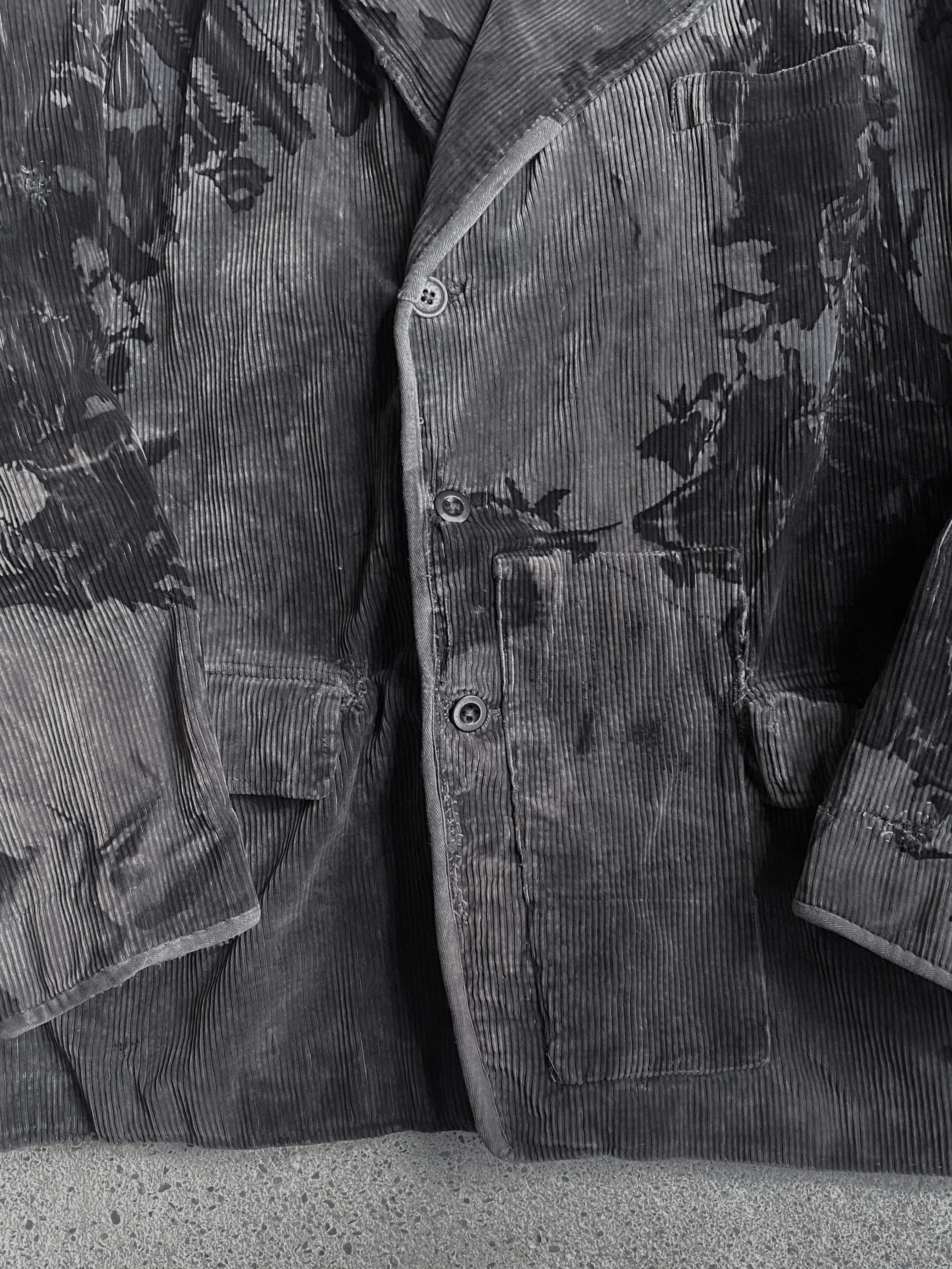 1950's French Coutil Farmer Coat w/ Botanical Overdyed / 植物後染法國農夫外套