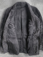1950's French Coutil Farmer Coat w/ Botanical Overdyed / 植物後染法國農夫外套
