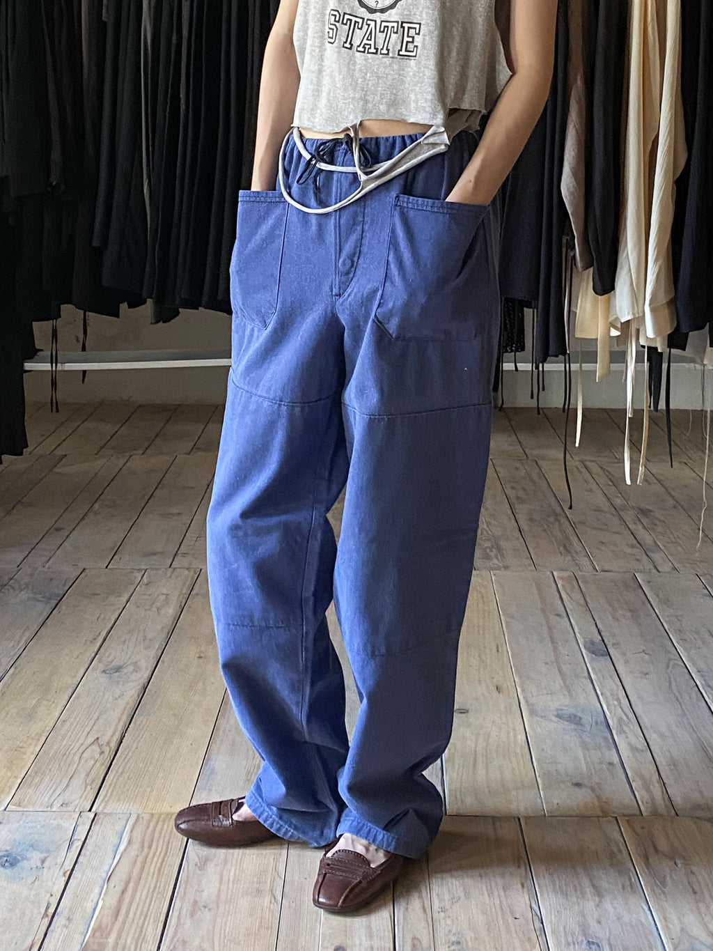 European Drawstring Work Trousers / 歐洲抽繩工作褲