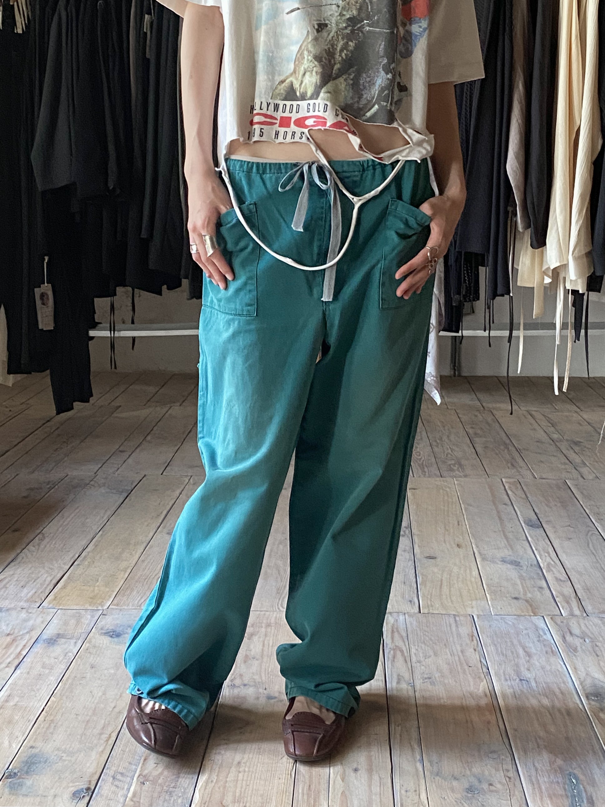 European Drawstring Work Trousers / 歐洲抽繩工作褲
